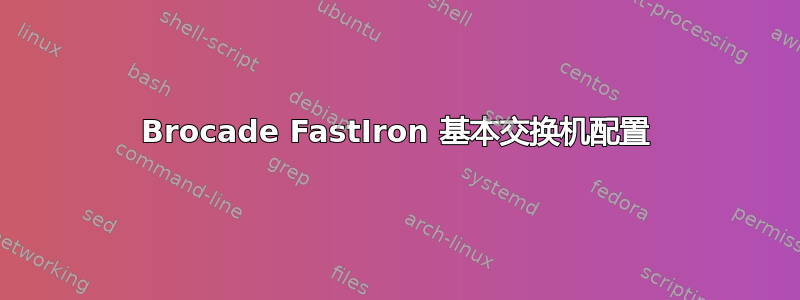 Brocade FastIron 基本交换机配置