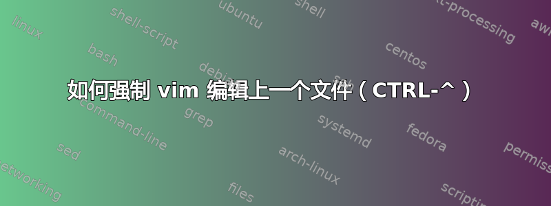 如何强制 vim 编辑上一个文件（CTRL-^）