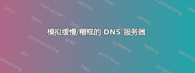 模拟缓慢/糟糕的 DNS 服务器