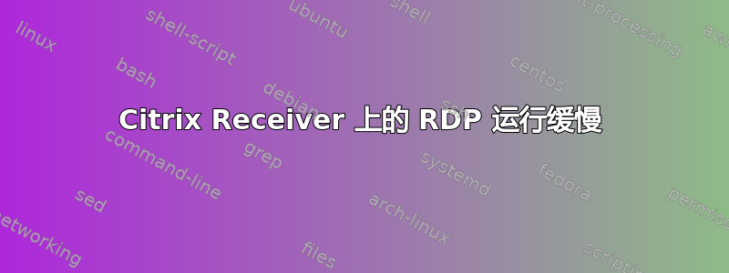 Citrix Receiver 上的 RDP 运行缓慢