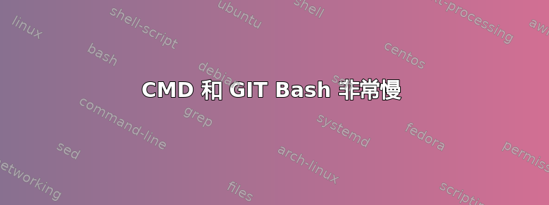 CMD 和 GIT Bash 非常慢