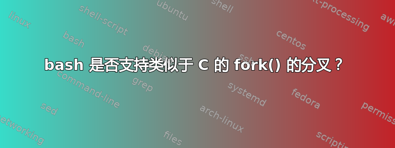 bash 是否支持类似于 C 的 fork() 的分叉？