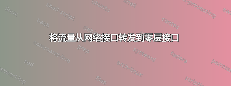 将流量从网络接口转发到零层接口