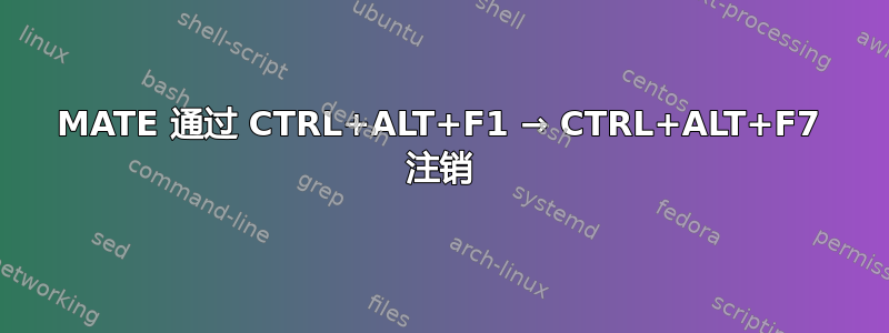 MATE 通过 CTRL+ALT+F1 → CTRL+ALT+F7 注销