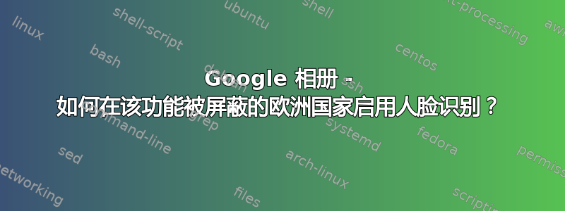 Google 相册 - 如何在该功能被屏蔽的欧洲国家启用人脸识别？