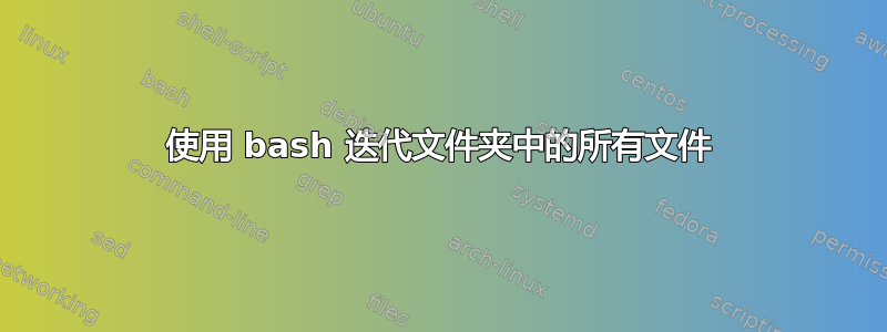 使用 bash 迭代文件夹中的所有文件