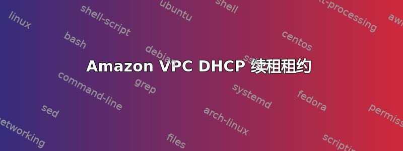 Amazon VPC DHCP 续租租约