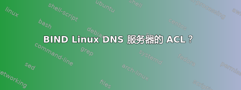 BIND Linux DNS 服务器的 ACL？