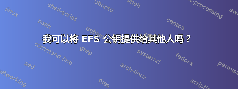 我可以将 EFS 公钥提供给其他人吗？