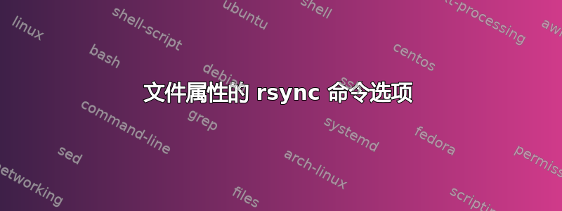 文件属性的 rsync 命令选项