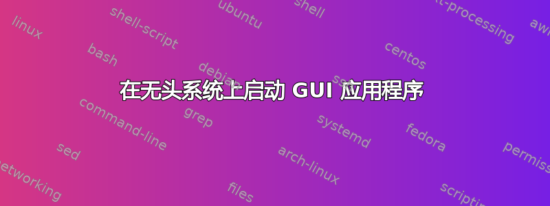 在无头系统上启动 GUI 应用程序