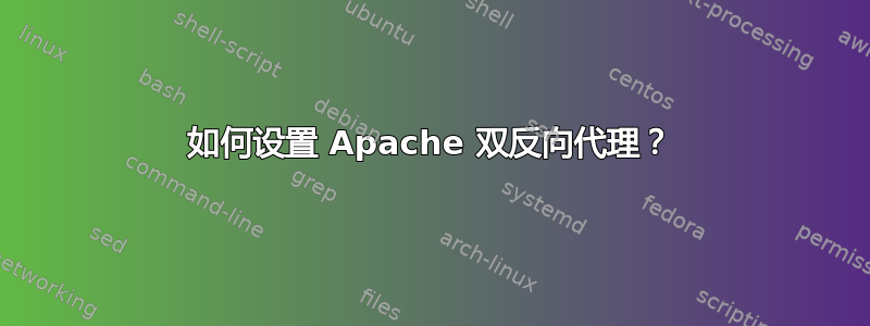 如何设置 Apache 双反向代理？