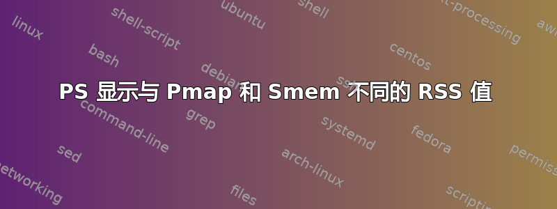 PS 显示与 Pmap 和 Smem 不同的 RSS 值