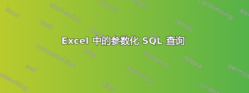 Excel 中的参数化 SQL 查询