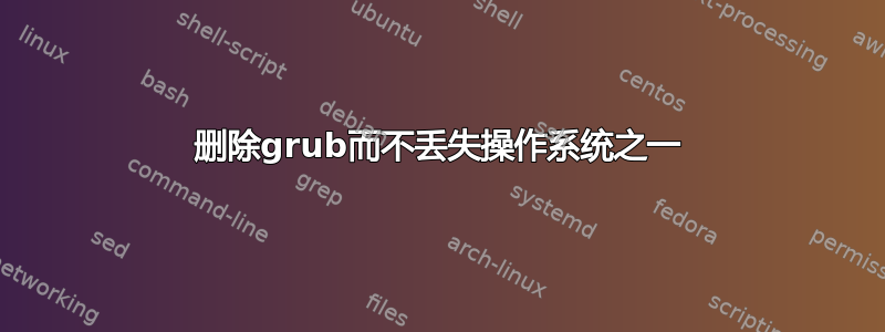 删除grub而不丢失操作系统之一