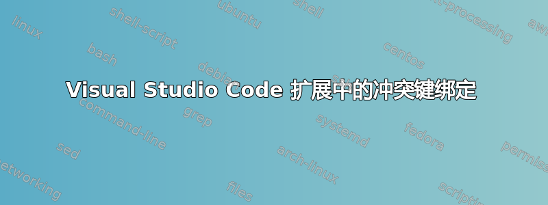 Visual Studio Code 扩展中的冲突键绑定