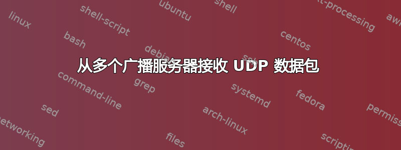 从多个广播服务器接收 UDP 数据包
