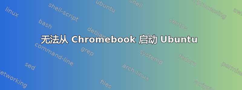 无法从 Chromebook 启动 Ubuntu