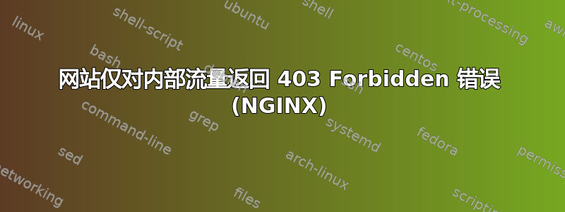 网站仅对内部流量返回 403 Forbidden 错误 (NGINX)