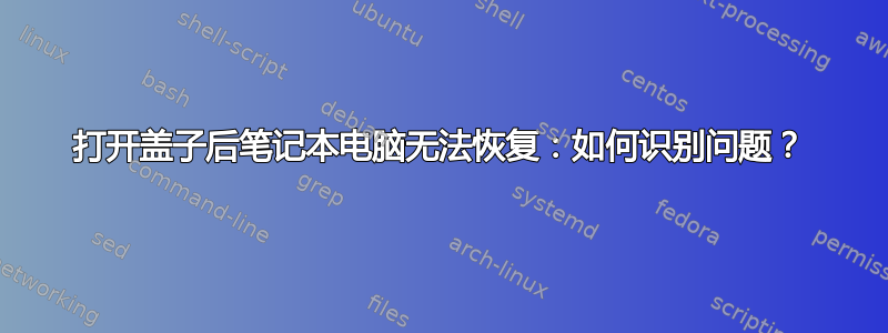 打开盖子后笔记本电脑无法恢复：如何识别问题？