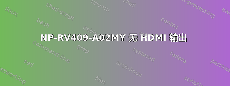 NP-RV409-A02MY 无 HDMI 输出