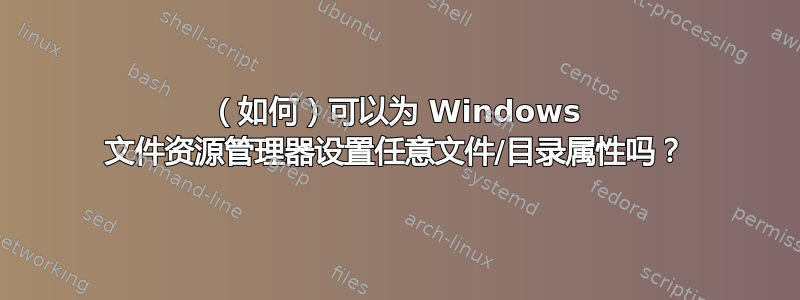 （如何）可以为 Windows 文件资源管理器设置任意文件/目录属性吗？