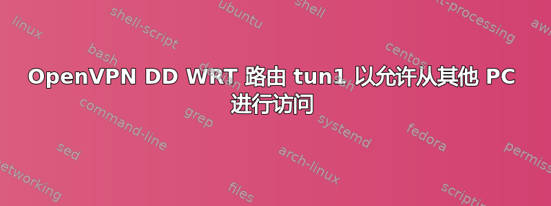 OpenVPN DD WRT 路由 tun1 以允许从其他 PC 进行访问