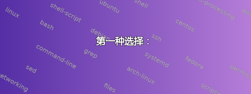 第一种选择：