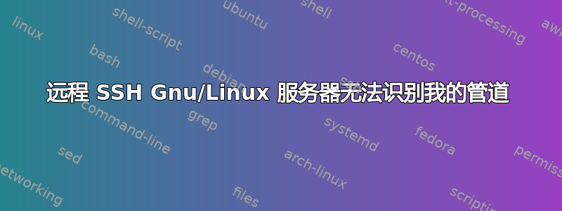 远程 SSH Gnu/Linux 服务器无法识别我的管道