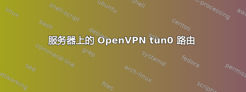 服务器上的 OpenVPN tun0 路由