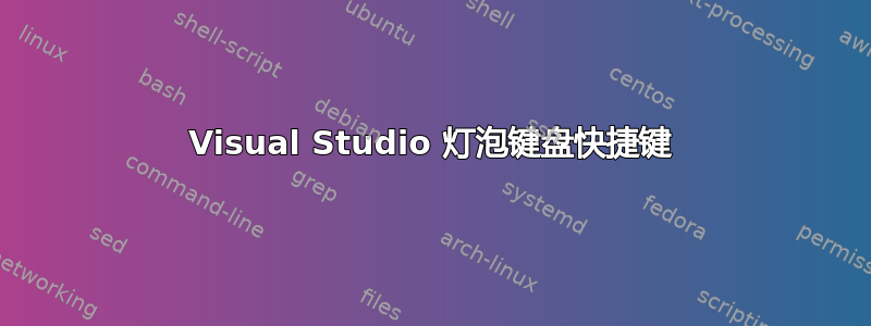 Visual Studio 灯泡键盘快捷键