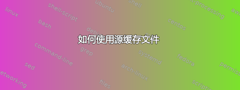 如何使用源缓存文件