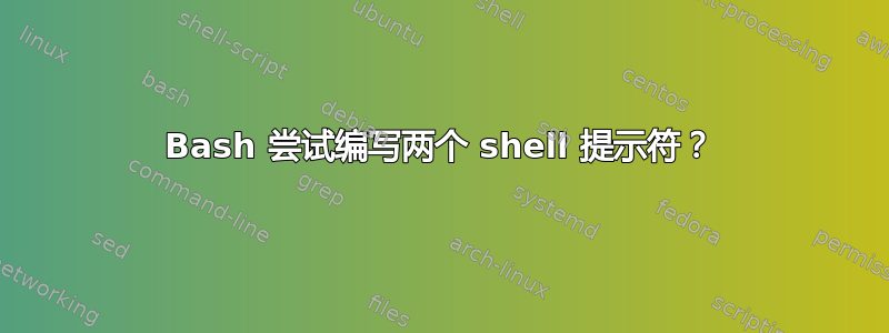 Bash 尝试编写两个 shell 提示符？