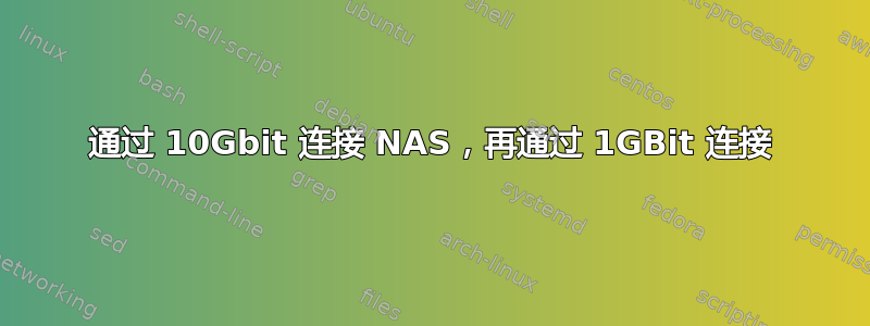 通过 10Gbit 连接 NAS，再通过 1GBit 连接