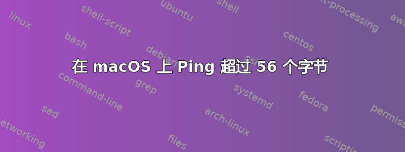 在 macOS 上 Ping 超过 56 个字节