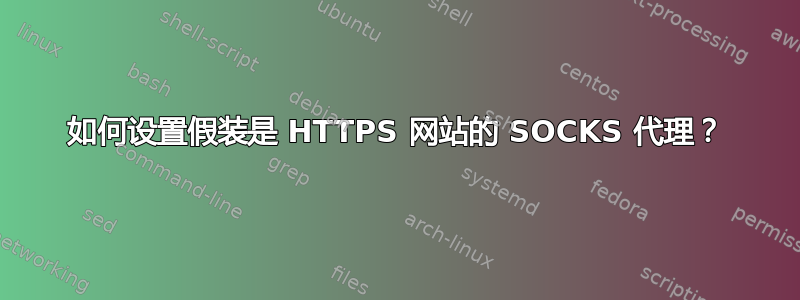 如何设置假装是 HTTPS 网站的 SOCKS 代理？