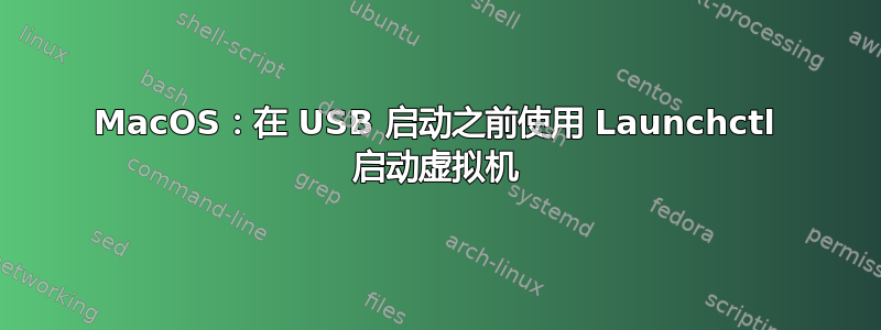 MacOS：在 USB 启动之前使用 Launchctl 启动虚拟机