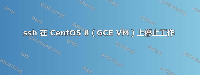 ssh 在 CentOS 8（GCE VM）上停止工作