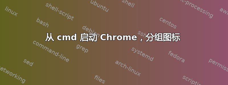 从 cmd 启动 Chrome，分组图标