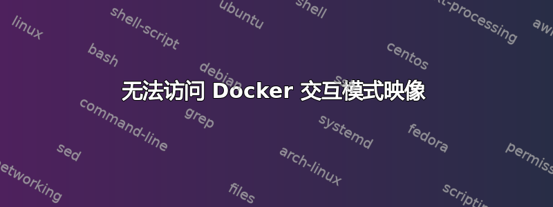 无法访问 Docker 交互模式映像