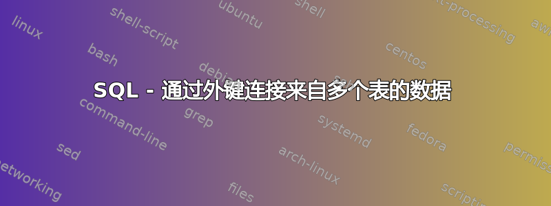 SQL - 通过外键连接来自多个表的数据