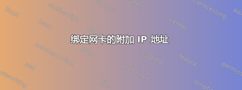 绑定网卡的附加 IP 地址