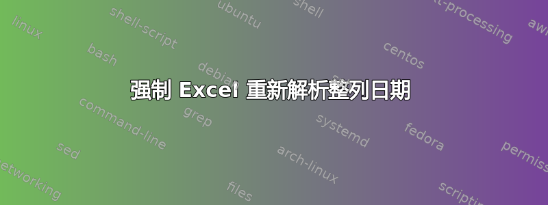 强制 Excel 重新解析整列日期