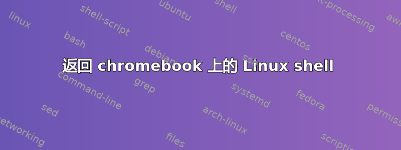 返回 chromebook 上的 Linux shell