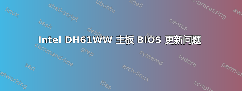 Intel DH61WW 主板 BIOS 更新问题