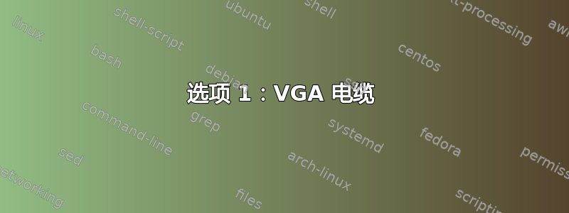 选项 1：VGA 电缆