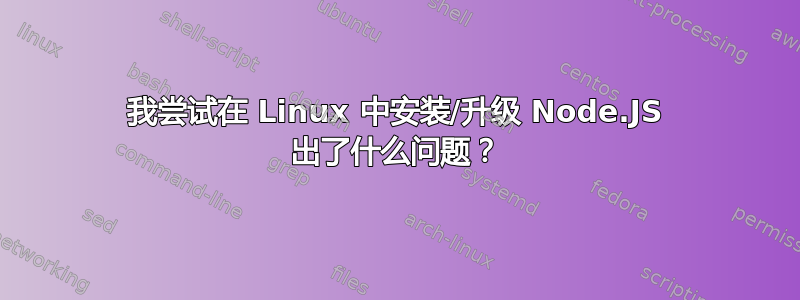 我尝试在 Linux 中安装/升级 Node.JS 出了什么问题？