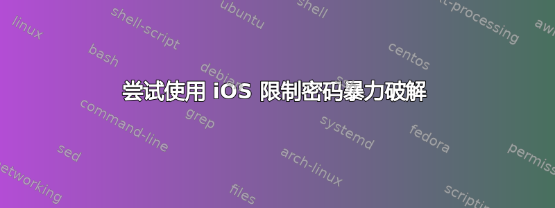 尝试使用 iOS 限制密码暴力破解