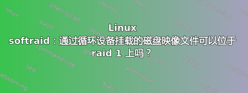 Linux softraid：通过循环设备挂载的磁盘映像文件可以位于 raid 1 上吗？