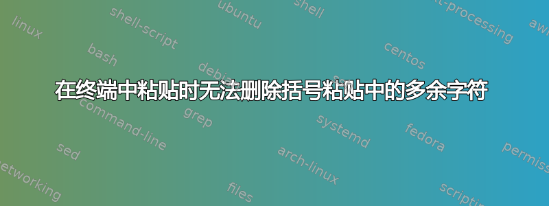 在终端中粘贴时无法删除括号粘贴中的多余字符